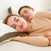 couple sleeps comfortably on their latex medium firm mattress
