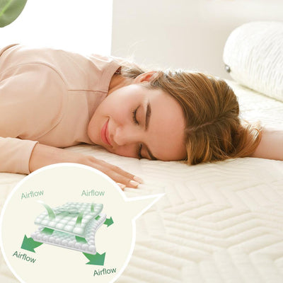 woman sleeping comfortable on her valmori mattress